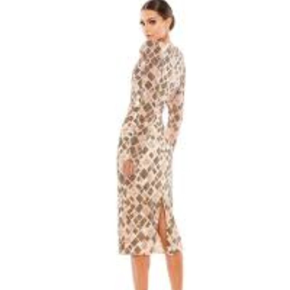 Mac Duggal Multicolor Sequin Midi Dress - Picture 6 of 9